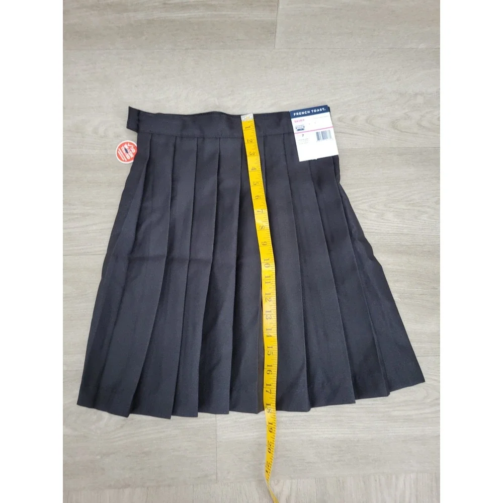 French Toast Girls Size 7 Black Pleated School Uniform Skirt Adjustable Waist
